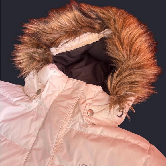 Lole Women's Cream Puffer Jacket with Faux Fur Hood - Picture 2 of 8